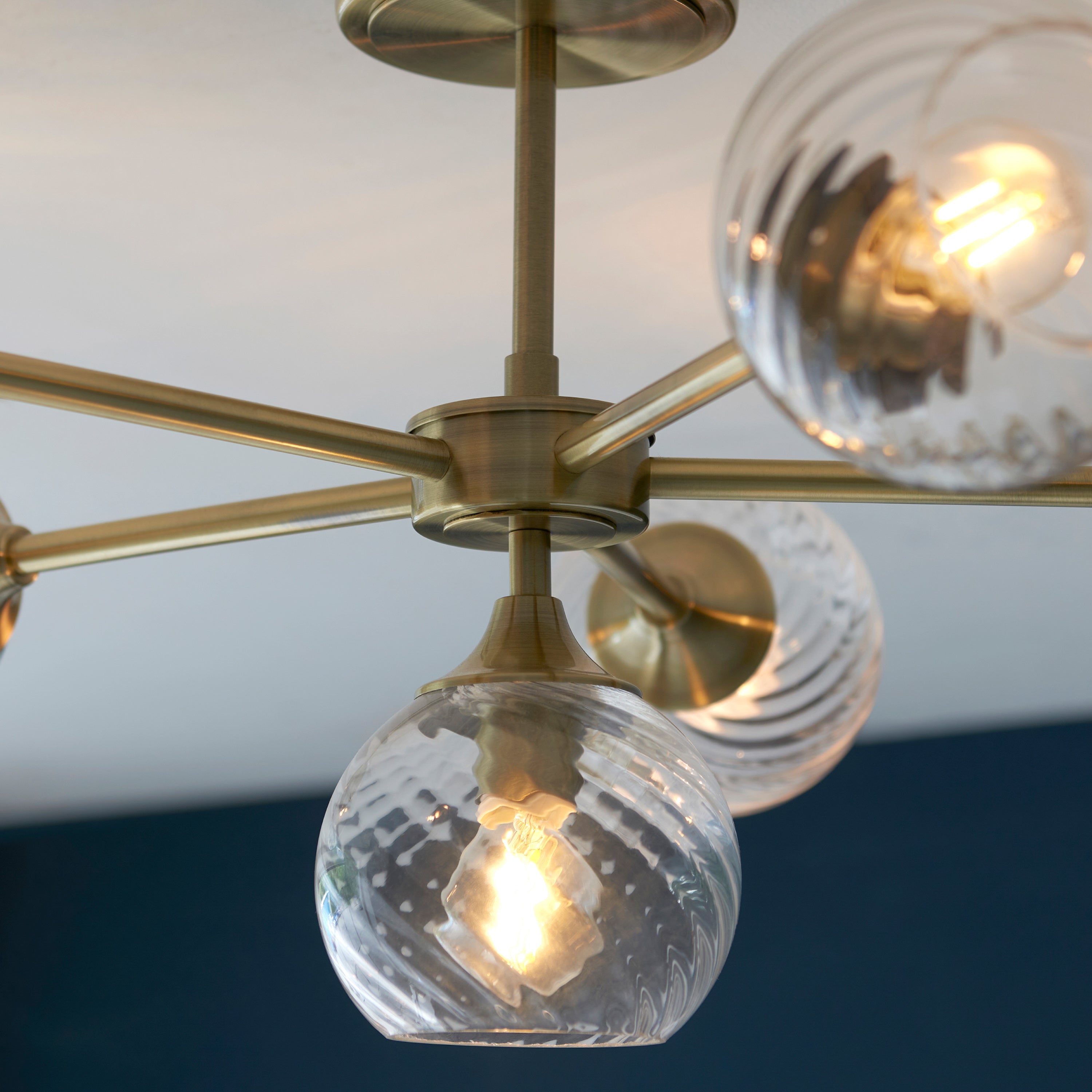 Dakota Antique Brass Ceiling Light | Medium